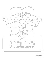 Coloring pages theme-Kindness