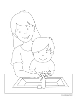 Coloring pages theme-Mother's Day 2020