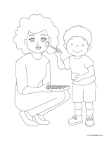 Coloring pages theme-Mother's Day 2022