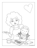 Coloring pages theme-Mother's Day 2023