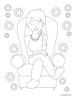 Coloring pages theme-Mother’s Day 2024