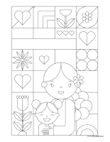 Coloring pages theme-Mother&rsquo;s Day 2026