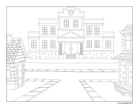Coloring pages theme-My neighbourhood