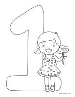 Coloring pages theme-Numbers-1