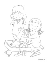 Coloring pages theme-Order and disorder
