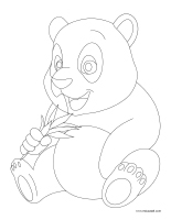 Coloring pages theme-Pandas