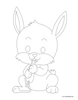 Coloring pages theme-Rabbits