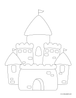 Coloring pages theme-Sandcastles