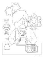 Coloring pages theme-Science