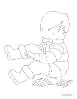 Coloring pages theme-Snow 2025