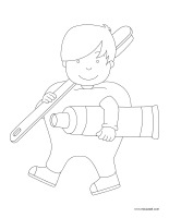 Coloring pages theme-The dentist