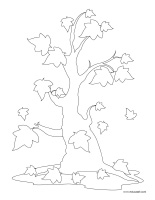 Coloring pages theme-Trees