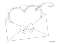 Coloring pages theme-Valentine’s Day-Love letters