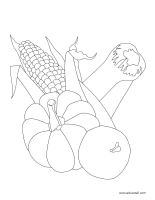Coloring pages theme-Vegetables