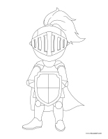 Coloring pages theme-knights and princesses-1