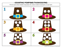 Counting pompoms-Thanksgiving