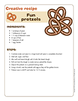 Creative recipe-Fun Pretzels