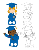 Finger puppets-Graduation with Poni