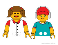 Finger puppets-Lego blocks