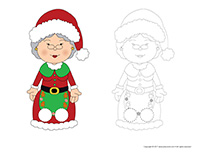 Finger-puppets-Mrs. Claus