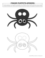 Finger puppets-Spiders