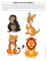 Game-Four zoo animals