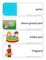 Giant word flashcards-At the pool-1