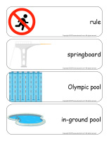 Giant word flashcards-At the pool-3