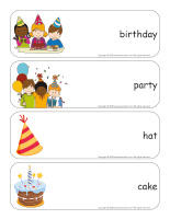 Giant word flashcards-Birthdays-1