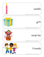 Giant word flashcards-Birthdays-2