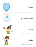 Giant word flashcards-Birthdays-3