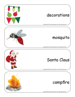 Giant word flashcards-Christmas in July-2