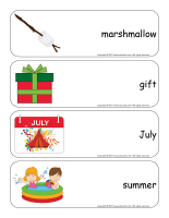 Giant word flashcards-Christmas in July-3