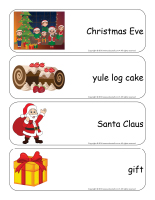 Giant word flashcards-Christmas traditions-1