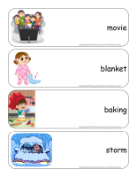 Giant word flashcards-Christmas vacation