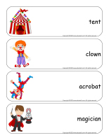 Giant word flashcards-Circus-1