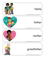 Giant word flashcards-Family-1