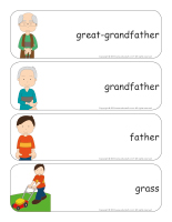 Giant word flashcards-Fathers and grandfathers-1