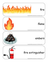 Giant word flashcards-Fire-1