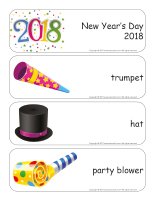 Giant word flashcards-Happy New Year-1 Giant word flashcards-Happy New Year 2018-1