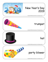 Giant word flashcards-Happy New Year-1 Giant word flashcards-Happy New Year 2019-1