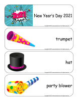 Giant word flashcards-Happy New Year 2021-1