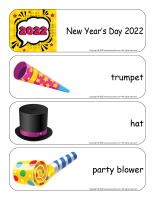 Giant word flashcards-Happy New Year 2022-1