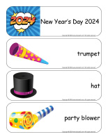 Giant word flashcards-Happy New Year 2024-1