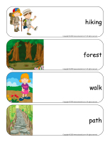 Giant word flashcards-Hiking-1