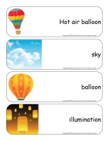 Giant word flashcards-Hot air balloons-1