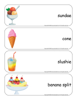 Giant word flashcards-Ice cream shop-1