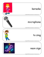 Giant word flashcards-Karaoke-1