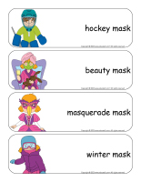 Giant word flashcards-Masks-2