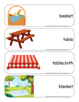 Giant word flashcards-Picnics-1